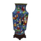 Chinese Cloisonne Vase of Children Playing.