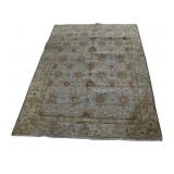 Vintage And Finely Hand Knotted Oushak Style