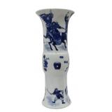 Chinese Blue and White Gu Form Vase.