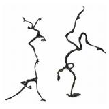 SARAMAGO Signed & Dated Pair of Bronze Figural