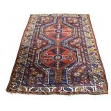 Vintage And Finely Hand Knotted Kazak Style Carpet