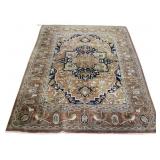 Vintage And Finely Hand Knotted Heriz Style Carpet