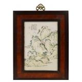 Signed Chinese Landscape Plaque.