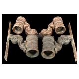 Two Pair of Up Down Elevator Sconces No Glass