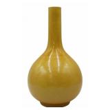 Chinese Yelow Glaze Incised Vase, 18th Century?