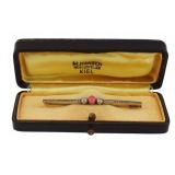 JEWELRY. M. Hansen? Antique 16ct Gold, Conch Pearl