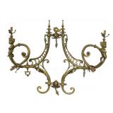 Large Brass 6 Light Chandelier With Ladies Heads