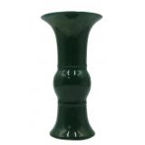 Chinese Green Glaze Gu Form Vase.