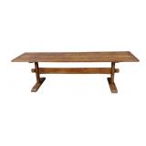Antique Continental Pine Harvest Table.