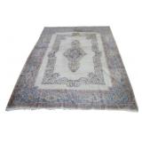 Vintage And Finely Hand Knotted Kerman Carpet.