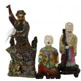 (3) Chinese Enamel Decorated Figures.