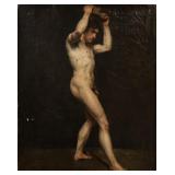 ACADEMIC MALE NUDE (FRENCH SCHOOL, 19TH CENTURY).