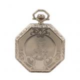 JEWELRY. Waltham 14kt Gold Stag Pocket Watch.