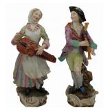 MEISSEN 2 Large Antique Porcelain Figures.