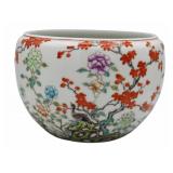 Chinese Famille Rose Enamel Decorated Planter.