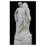 E. GARIBALDI. Signed Male Nude Sculpture.