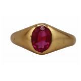 JEWELRY. French 18kt Gold and Diamond Ring.