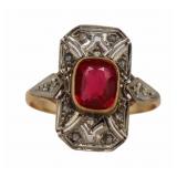 JEWELRY. French 18kt Gold, Silver, Gem and Diamond