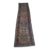 Antique And Finely Hand Knotted Heriz Style Runner