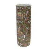 Large Chinese Rose Medallion Umbrella Stand.