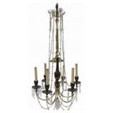 Antique Adams Style Gilt Metal & Wood Chandelier