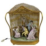 Vintage Gilt Metal & Beaded Porcelain Grouping