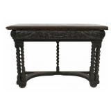 After Horner Carved Oak 1 Drawer Console/Desk.