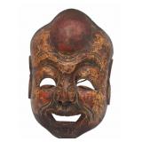 19th C Japanese Lacquered Mask of Heshang.