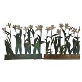 A Pair of Tole Flower Lights from the Lyric Opera