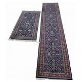 Vintage And Finely Hand Knotted Runner & Area