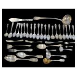 SILVER. Huge Assorted Sterling Flatware Group.