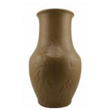 Chinese Teadust Vase with Incised Floral