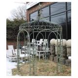 Large Vintage Patinated Iron Gazebo