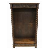 After Horner Carved Oak Open Front Bookcase.