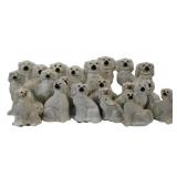 Lot Of 21 Vintage Porcelain Staffordshire Dogs.