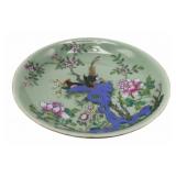 Chinese Enamel Decorated Celadon Dish.