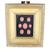 Set of Seven Framed Italian Wax Cameo Seals