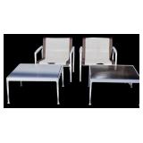 Richard Schultz Pair of Lounges & Pair of Tables.