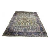 Vintage And Finely Hand Knotted Kerman Carpet.