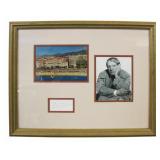 A Framed Postcard Signed Picasso Ex- Rendell