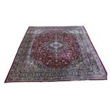 Vintage And Finely Hand Knotted Kashan Carpet.