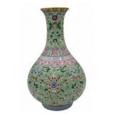 Chinese Enamel Decorated Chrysanthemum Vase.