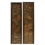 Pair of Framed Japanese Kesi Embroidered Panels