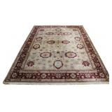 Vintage And Finely Hand Knotted Carpet.