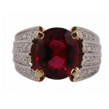 JEWELRY. 14kt Gold, Pink Tourmaline and Diamond