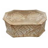 Antique Chinese Cizhou Octagonal Carved Pillow.