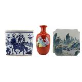 Chinese Porcelains Grouping.