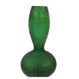 Large Loetz (?) Crete Chine Green Glass Vase