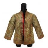Chinese Gold Thread Silk Embroidered Jacket.
