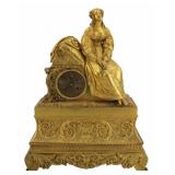 Fine Antique French Gilt Bronze Figural Clock.